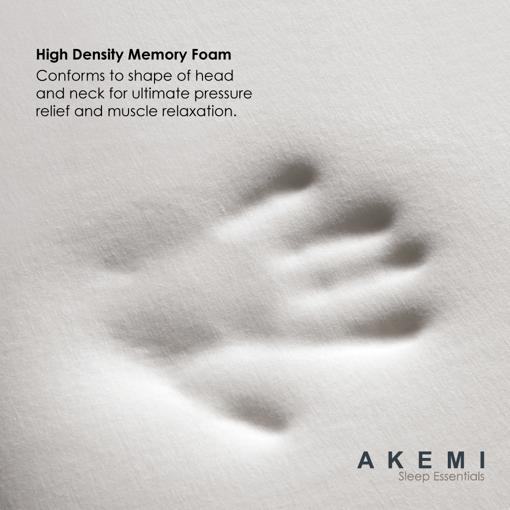 หมอนสุขภาพ เมมโมรี่โฟม AKEMI รุ่น SLEEP ESSENTIALS CHARCOALED BAMBOO VISCO ELASTIC 9557108112674 60CM X 36CM + 12/9CM สีดำ_6